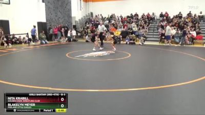 B-3 lbs Quarterfinal - Nita Krabill, Golden Hawk Wrestling Club vs Blakelyn Meyer, Midland Little Eagles