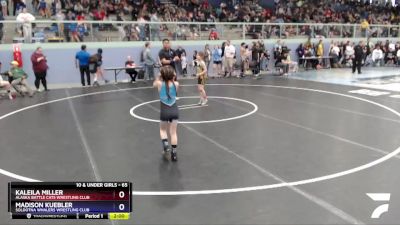 65 lbs Final - Kaleila Miller, Alaska Battle Cats Wrestling Club vs Madison Kuebler, Soldotna Whalers Wrestling Club