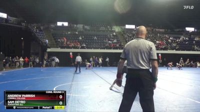 141 lbs Cons. Round 3 - Andrew Parrish, Cornell College vs Sam Deyro, Augustana (IL)