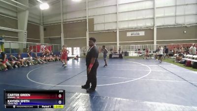 215 lbs Semis & 3rd Wb (16 Team) - Carter Green, Kansas vs Kayden Smith, Texas Red