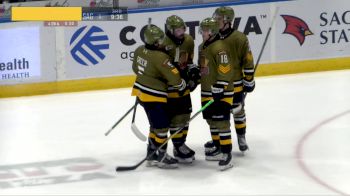 North Bay's Aaron Enright Fires Blistering Shot For First Goal Of The Season