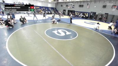 126 lbs Champ. Round 3 - Jordan Duszynski, Lancers WC vs Phillip Green, Clovis High