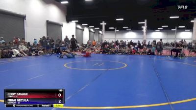 149 lbs Quarters & 1st Wb (16 Team) - Cody Savage, Texas vs Mihai Necula, Georgia