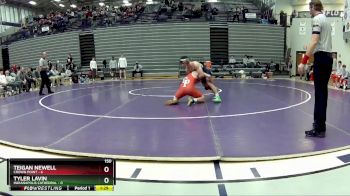 150 lbs Quarterfinals (8 Team) - Tyler Lavin, Indianapolis Cathedral vs Teigan Newell, Crown Point