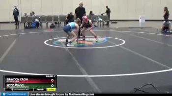 92 lbs Round 3 - Braydon Crow, Kodiak Attack vs Emma Bacon, Naples Bears Wrestling