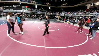 6A 165 lbs Quarterfinal - Karen Kime, Clute Brazoswood vs Aaliyah Finlayson, Northwest Nelson