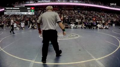 4A 120 lbs Quarterfinal - Naylor Higgins, Middle Creek vs Aidan Szewczyk, Davie