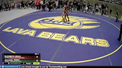 70 lbs Cons. Semi - Elizabeth Riolo, Illinois Valley Youth Wrestlin vs Rachael Perez, Yamhill Carlton Mat Club