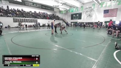 138 lbs Champ. Round 3 - Manuel Miranda, Banning vs Dryden Strauser, Santa Rosa Academy