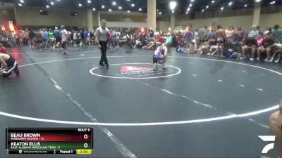 132 lbs Round 3 (6 Team) - Keaton Ellis, East Alabama Wrestling Team vs Beau Brown, Mississippi Mayhem