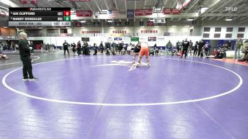285 lbs 1st Place Match - Ian Clifford, Indiana Tech vs Randy Gonzalez, Missouri Valley