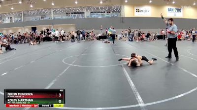 48 lbs Round 1 - Nixon Mendoza, Rough House vs Kolby Hartman, Mat Assassins Red