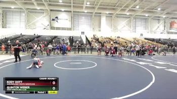 75 lbs Champ. Round 1 - Kody Dott, Guilderland Youth Wrestling vs Quinton Weber, Eden Wrestling Club