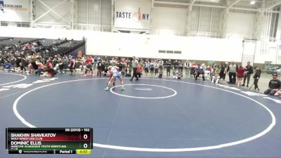 102 lbs Semifinal - Dominic Ellis, Webster Schroeder Youth Wrestling Club vs Shakhin Shavkatov, Wolf Wrestling Club