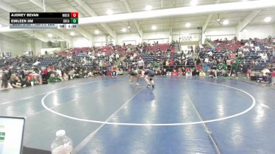 109-117 lbs 1st Place Match - Audrey Bevan, Mountain Crest vs Emileen Jim, Green Canyon