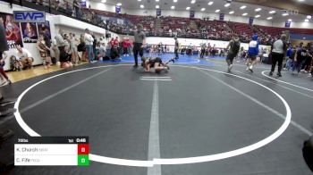 70 lbs Quarterfinal - Kade Church, Skiatook Youth Wrestling vs Colt Fife, Tecumseh Youth Wrestling