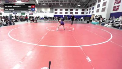 124 lbs Cons. Round 1 - Julianne Marquez, Wayland Baptist University vs Isla Baeza, Missouri Valley College