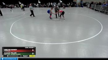 102 lbs Cons. Round 1 - Anilyse Bundy, Minnesota vs Kaison Miller, Next Level Training Academy