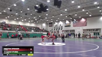 144 lbs Quarterfinal - Ty`ziayah Stubbs, Richmond vs Preston Springer, Fishers