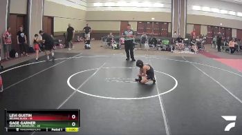 60 lbs Finals (8 Team) - Levi Gustin, Belding Black vs Gage Garner, Backyard Brawlers