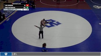 174 lbs 1st Place Match - Ben Peterson, Wisconsin Eu Claire vs Joe Zereini, Roanoke College