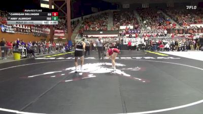 115 lbs Champ. Round 1 - Abby Albright, Frontenac Hs vs Carrigan Dellinger, Rose Hill HS