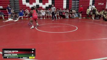215 lbs Round 1 (16 Team) - Weston Tossie, Mortimer Jordan HS vs Tristian Hinton, Thompson HS