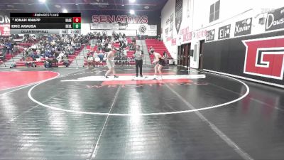 157 lbs Quarterfinal - Eric Arausa, Declo vs Jonah Knapp, Hagerman