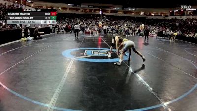 5A 107 lbs Champ. Round 1 - Ricardo Poolaw, Cleveland vs Erasmo Madrid, Hobbs