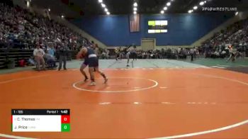 1 lbs Quarterfinal - Cody Thomas, Parry McCluer vs Jacob Price, Cumberland