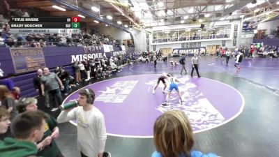 118 lbs Champ. Round 2 - Brady Boucher, Havre vs Titus Rivers, Helena