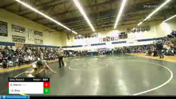 152 lbs Cons. Round 3 - David Rice, Rainier vs Devin Martin, Harrisburg