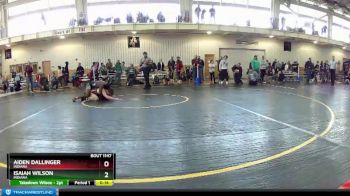 120 lbs Cons. Semi - Aiden Dallinger, Indiana vs Isaiah Wilson, Indiana