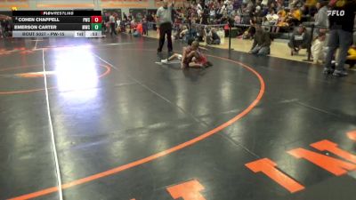 PW-15 lbs Cons. Round 1 - Emerson Carter, Moline Wrestling Club vs Cohen Chappell, Panther Wrestling Club