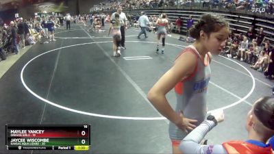 107 lbs Round 1 (6 Team) - Maylee Yancey, Oregon Girls vs Jaycee Wiscombe, Kansas Aqua Lizard