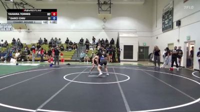 103 lbs Champ. Round 1 - Darci Chiu, Cerritos College vs Yahaira Torres, Skyline College
