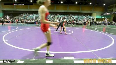 98 lbs Consi Of 16 #2 - Eilie May, La Grande Girls vs Kataleana Warner, Mat Rats