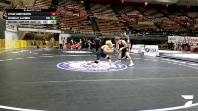 Cadet Boys Lower - 138 lbs Cons. Round 7 - Cruz Contreras vs Dominic Andrini, Peninsula Wrestling Club