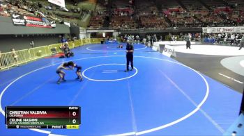 45 lbs Cons. Round 3 - Christian Valdivia, California vs Celine Hashmi, So Cal Hammers Wrestling