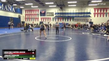 JV-10 lbs Round 1 - Ashlynn Carter-Shook, Mount Vernon vs Jordan Koehler, Benton Community