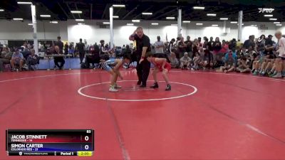 83 lbs Round 3 (8 Team) - Jacob Stinnett, Tennessee vs Simon Carter, Colorado Red