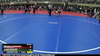 55 lbs Round 2 - Corbin Ritscher, Big Game Wrestling Club vs Brecken Haskenhoff, Hammering Hawks