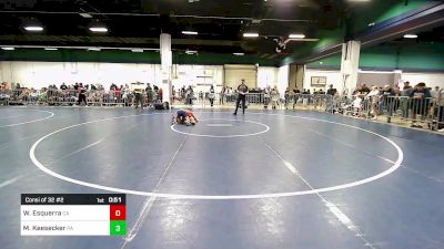 85 lbs Consi Of 32 #2 - William Esquerra, CA vs Mason Keesecker, PA