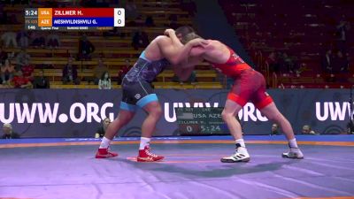 125 kg Quarterfinal - Hayden Zillmer, USA vs Giorgi Meshvildishvili, AZE