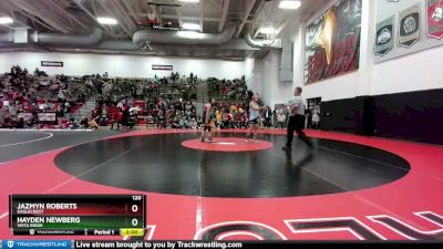 120 lbs Quarterfinal - Jazmyn Roberts, Eaglecrest vs Hayden Newberg, Vista Ridge