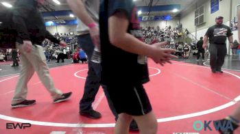 55 lbs Consi Of 8 #1 - Asa Perry, Wyandotte Youth Wrestling vs Phoebe Roach, Grove Takedown Club