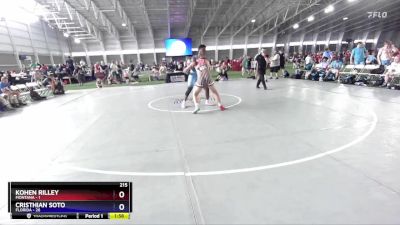 215 lbs 2nd Wrestleback (16 Team) - Kohen Rilley, Montana vs Cristhian Soto, Florida