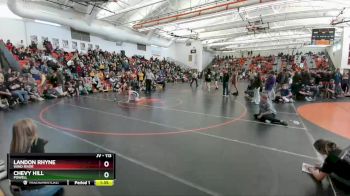 113 lbs 1st Place Match - Chevy Hill, Powell vs Landon Rhyne, Wind River