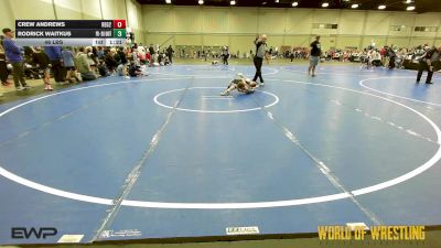 46 lbs Quarterfinal - Crew Andrews, Regulators 9U 2 vs Rodrick Waitkus, Potentially Dangerous