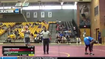 197 lbs Cons. Round 3 - Andrew Freeman, Limestone vs Jonathan Clack, Mount Olive